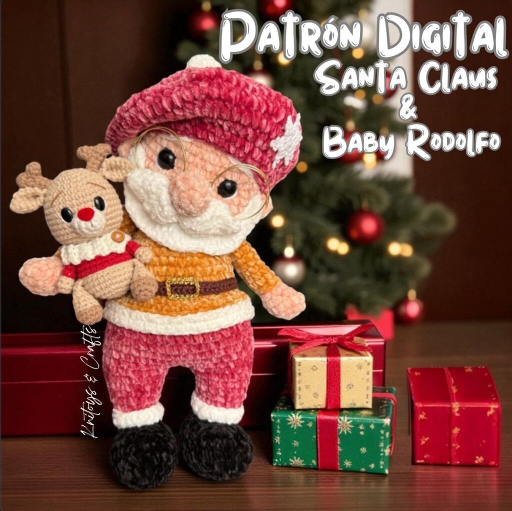 Santa Claus Chenille + Baby Rodolfo El Reno