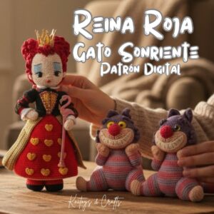Reina de Corazones y Gato Sonriente