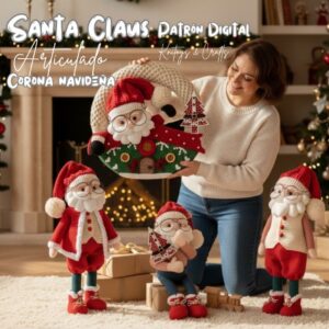 Santa Claus Articulado 2026-2027 + Corona Navideña