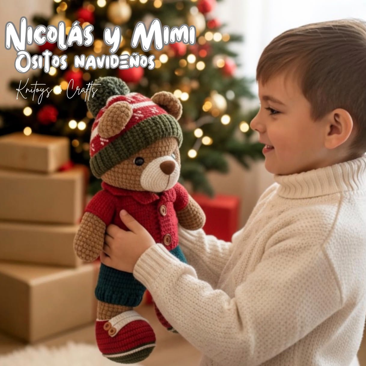Ositos Navideños Amigurumis Nicolás y Mimi - Imagen 5