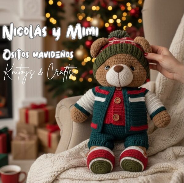 Ositos Navideños Amigurumis Nicolás y Mimi