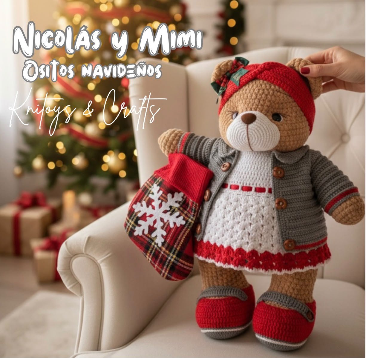 Ositos Navideños Amigurumis Nicolás y Mimi - Imagen 7